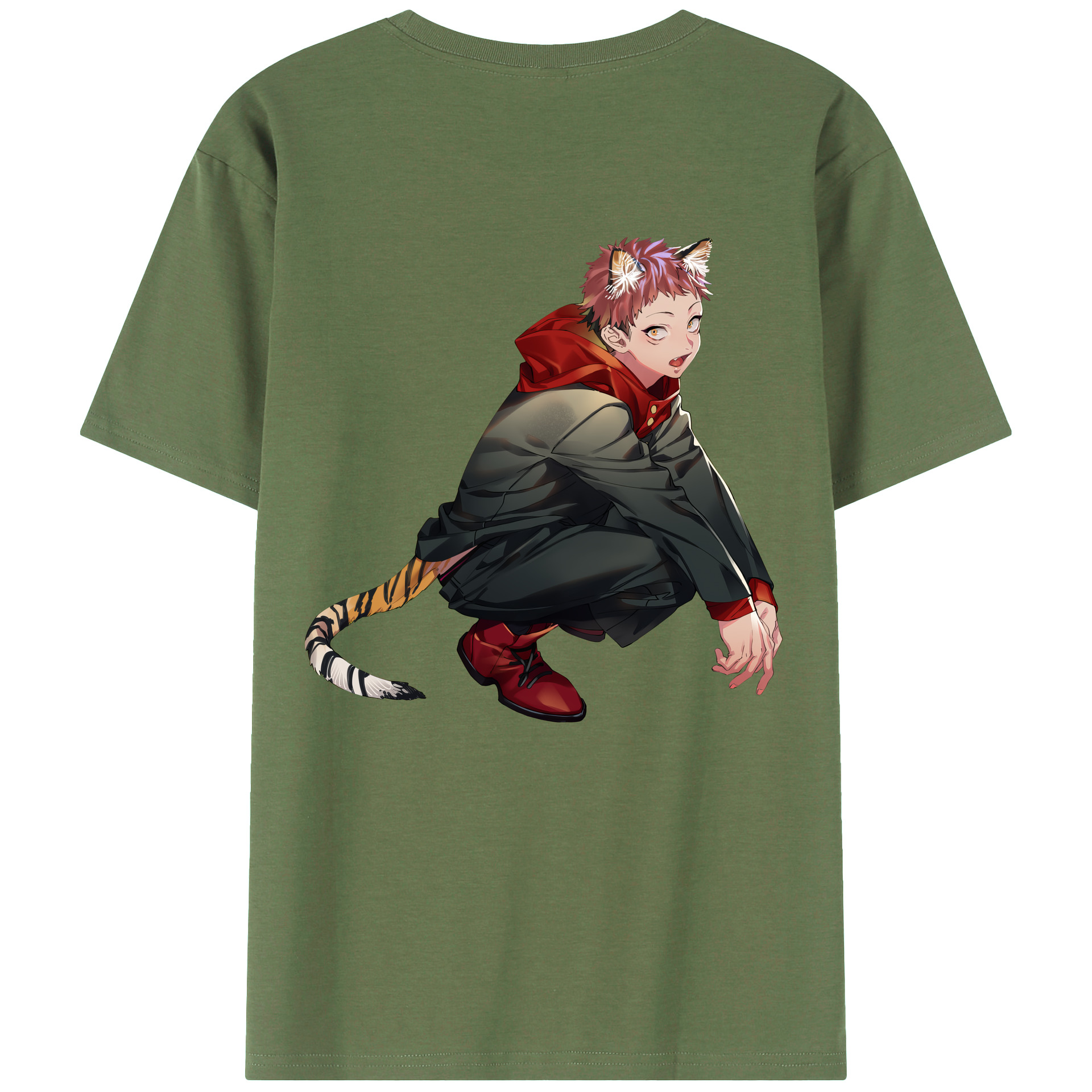 （画像用） 呪術廻戦 Jujutsu Kaisen 綿100％ メンズ半袖Tシャツ（バックプリント） 通気性